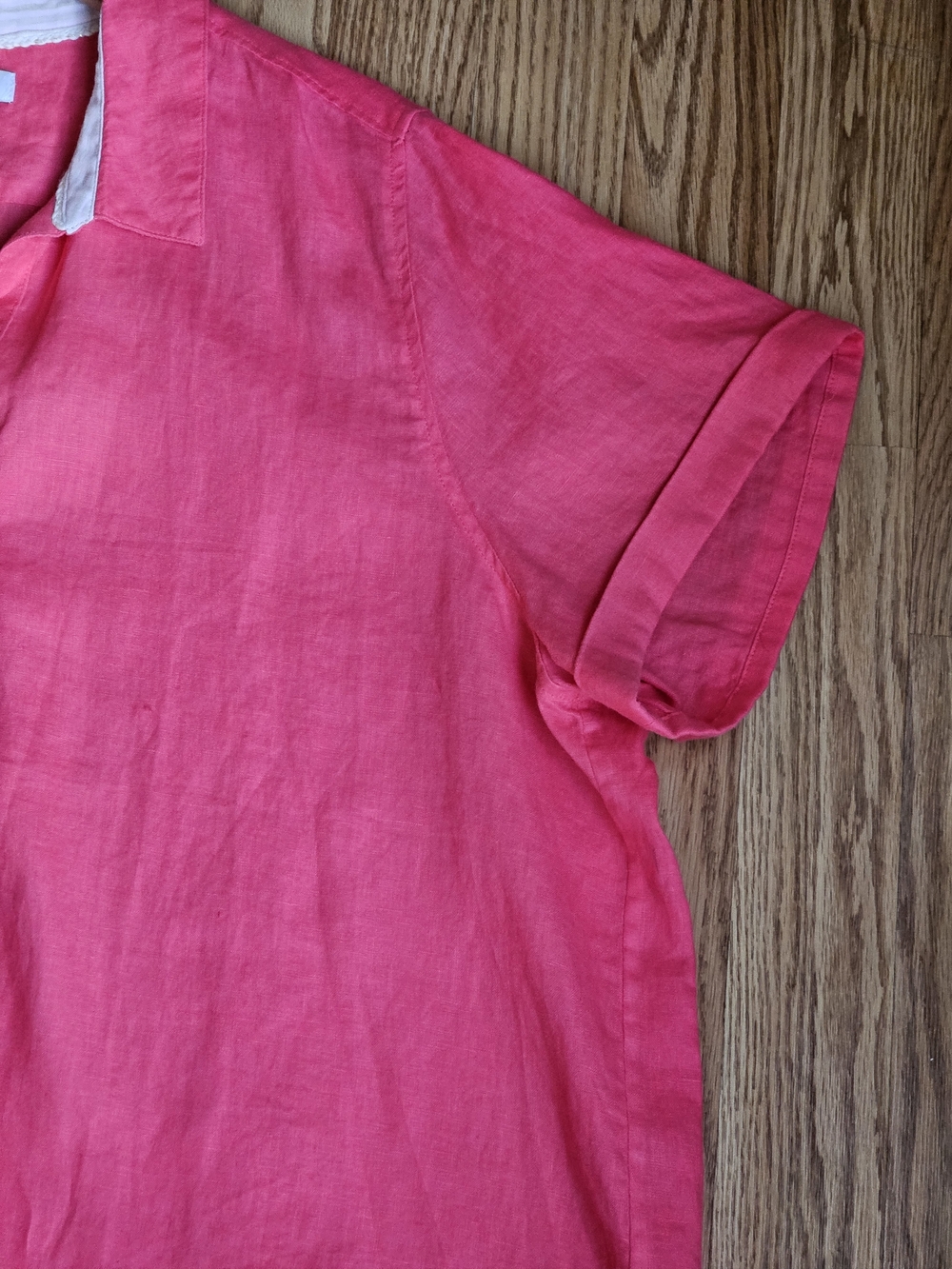 Tommy Bahama Coral Pink 100% Linen Button-Front Shirt - Picture 8 of 11